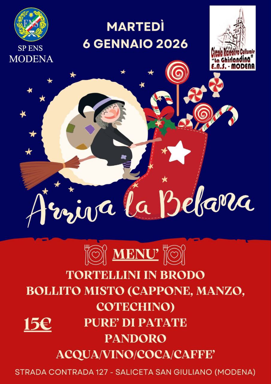 Arriva la Befana Menù